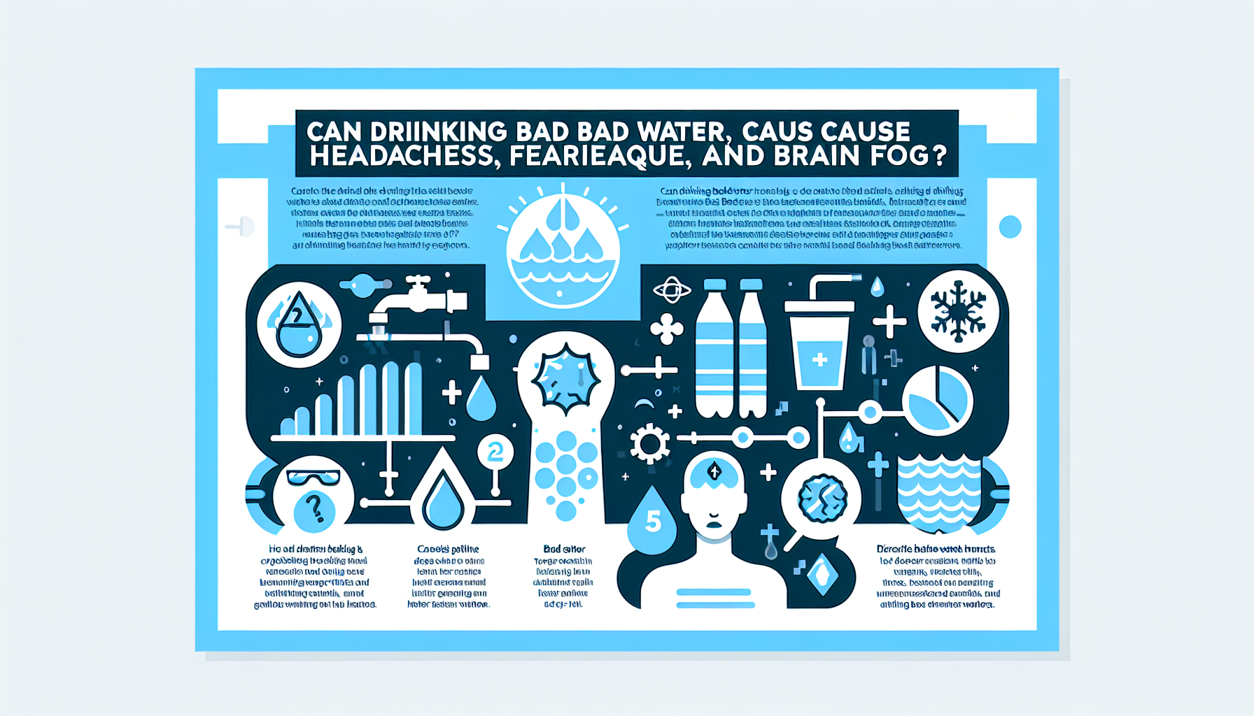 bad water cause headaches fatigue brain fog infographic