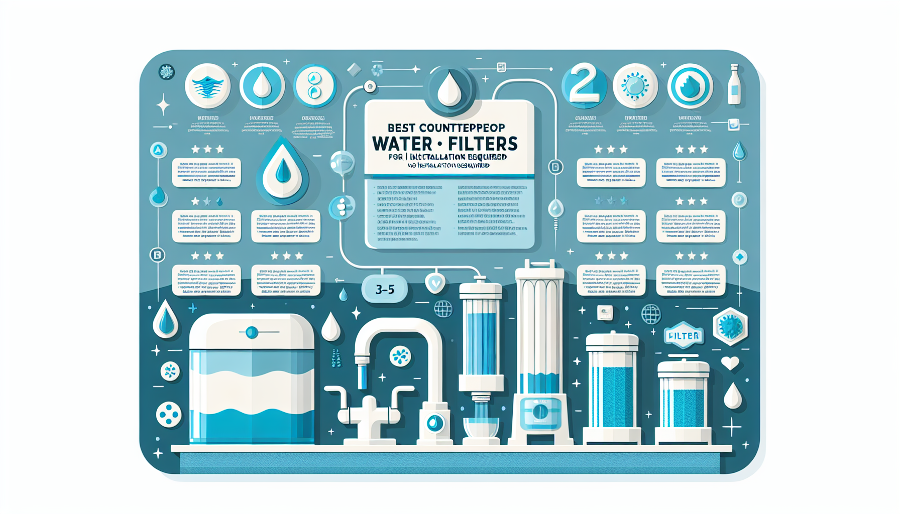best countertop water filters infographic