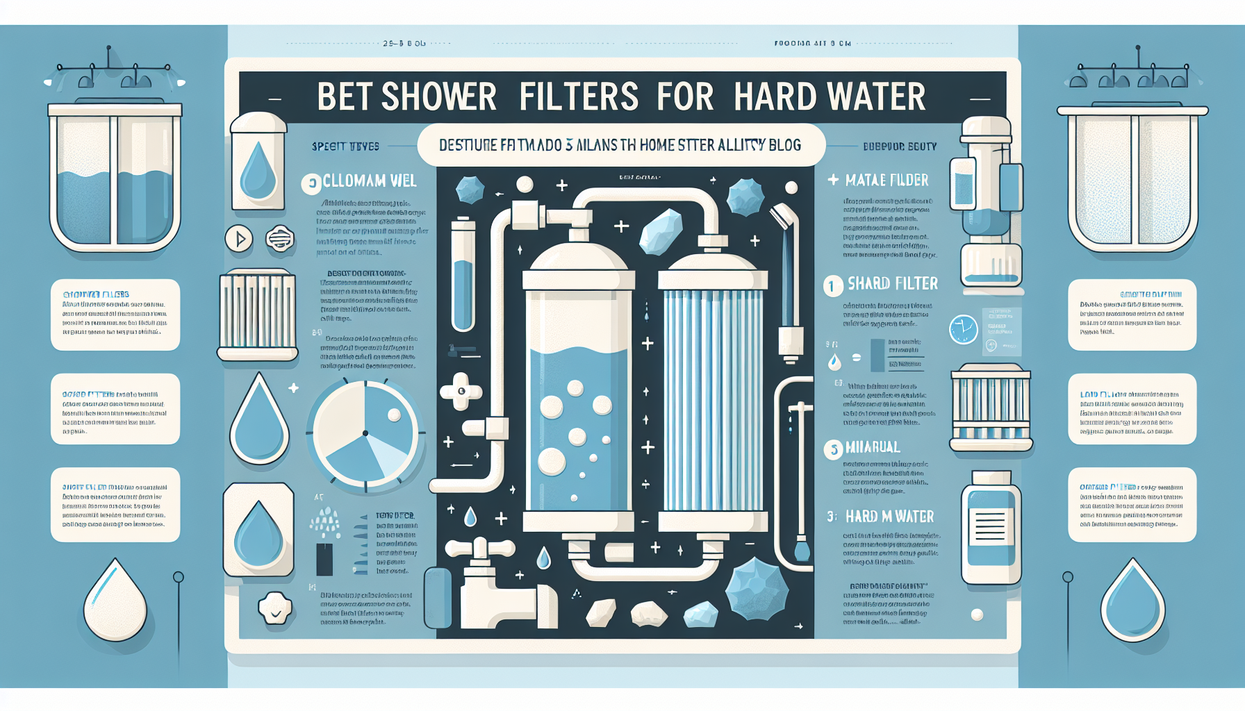shower filters for chlorine and hard water infographic