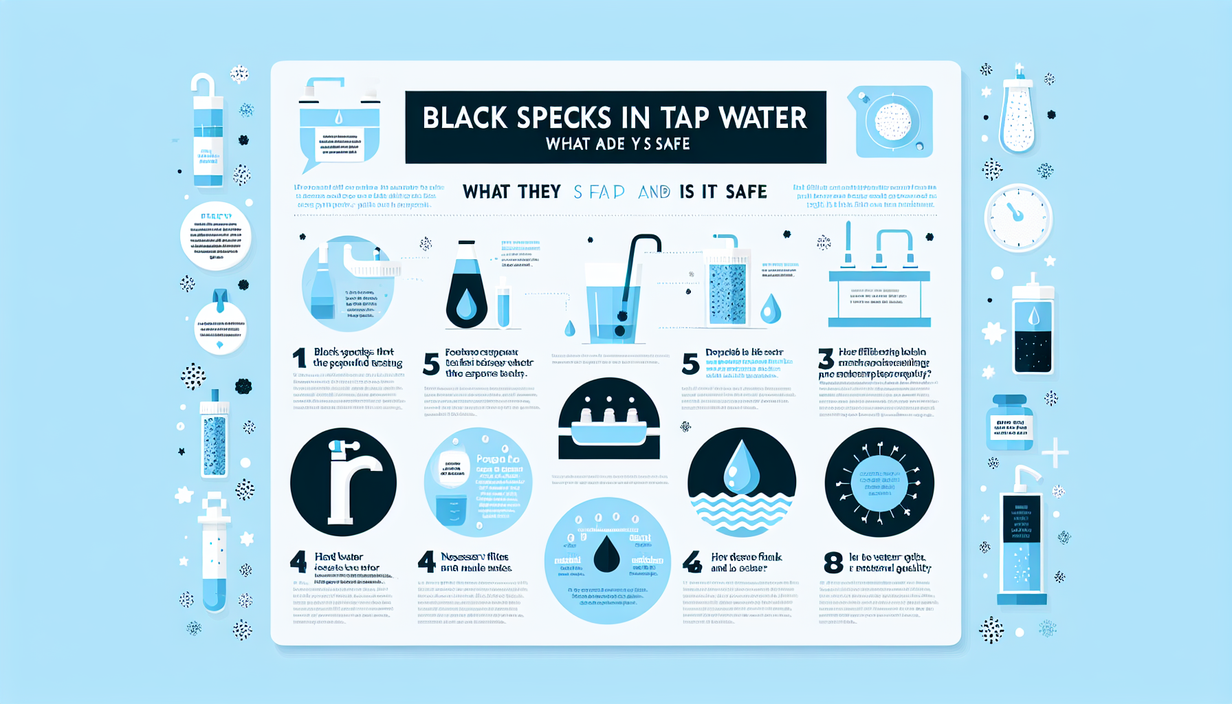 black specks in tap water infographic