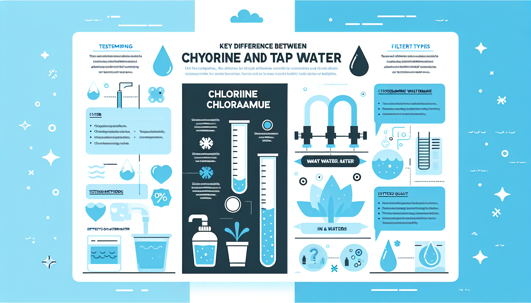 chlorine vs chloramine in tap water infographic
