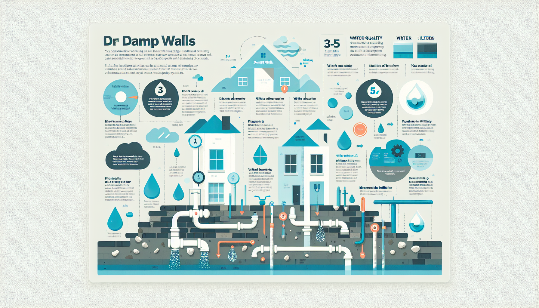damp walls and water quality infographic