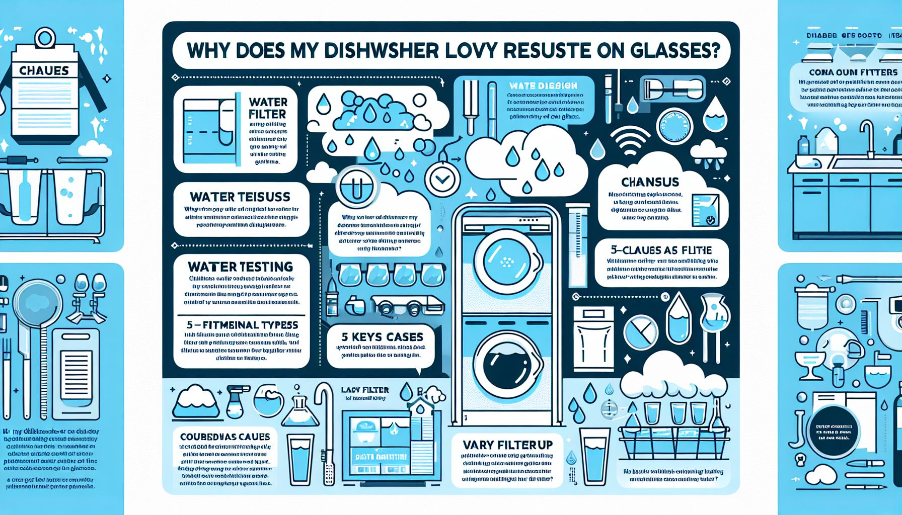 dishwasher cloudy residue on glasses infographic
