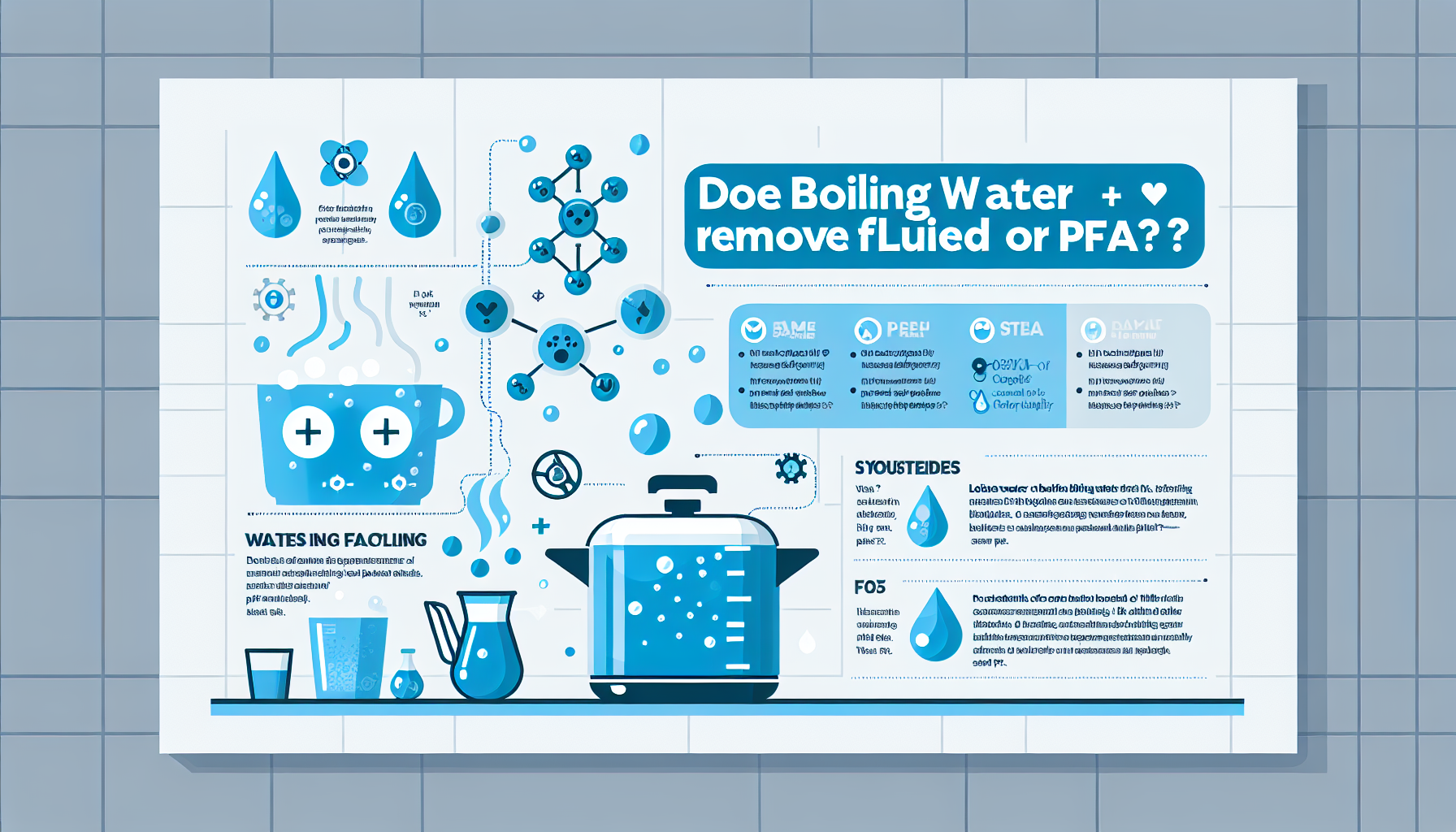 does boiling water remove fluoride lead PFAS infographic