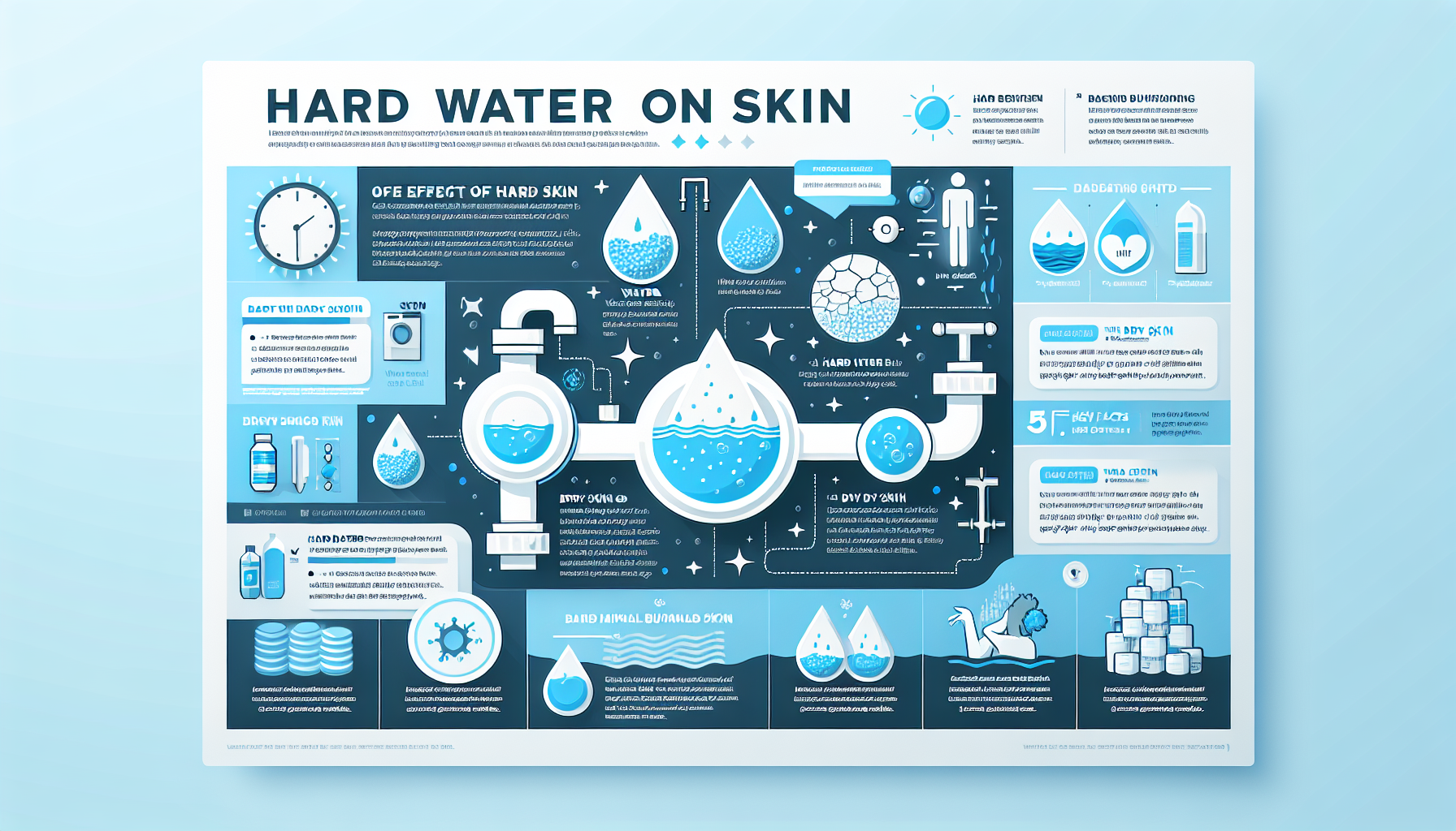 hard water dry skin infographic