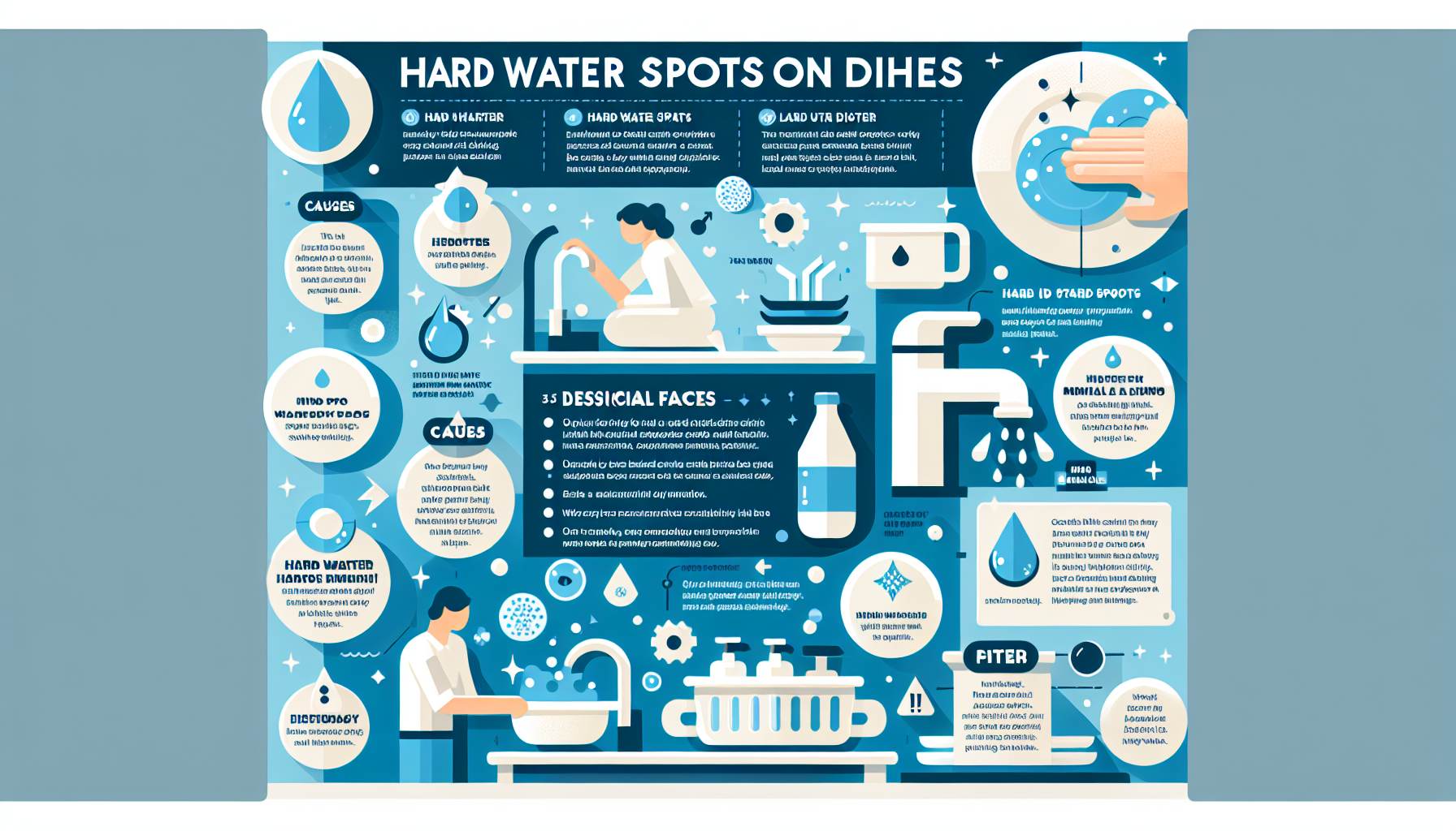 hard water spots on dishes infographic
