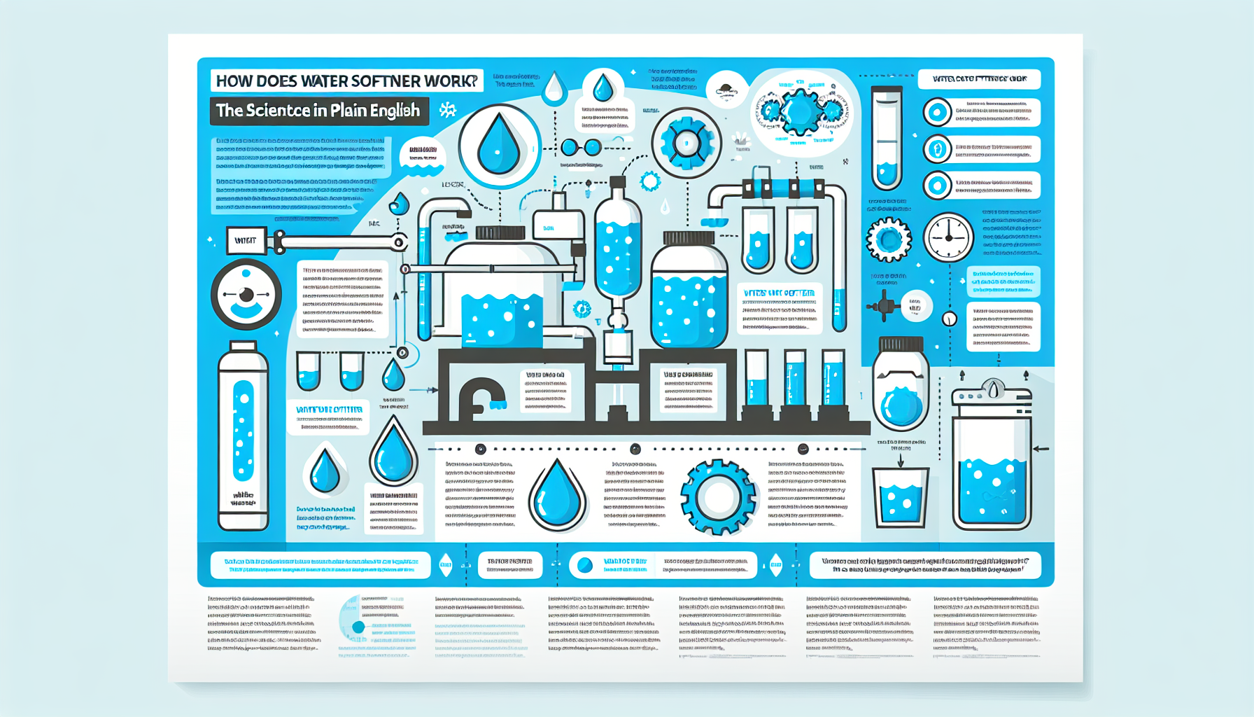how does a water softener work infographic