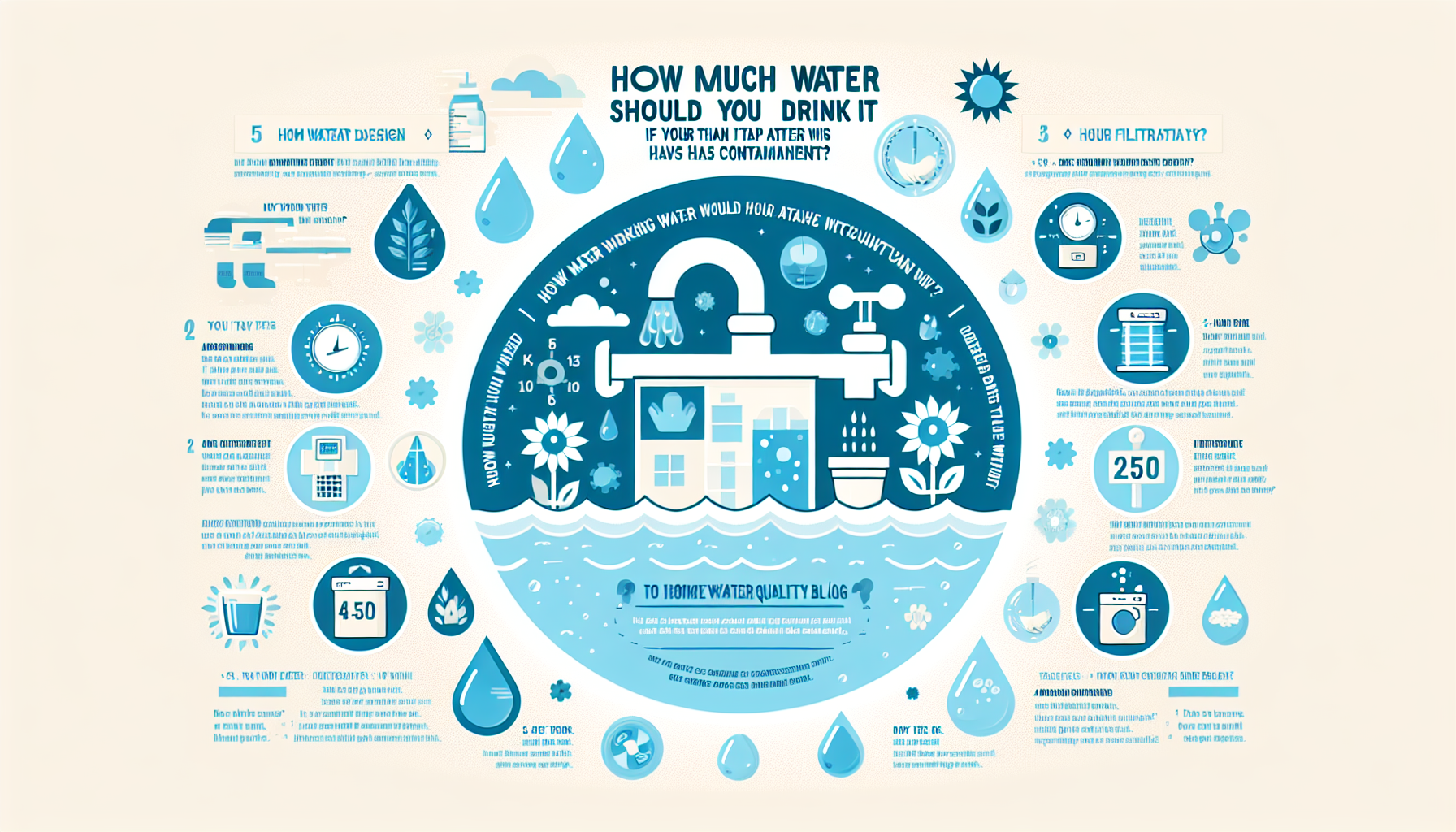 how much water to drink with contaminated tap water infographic