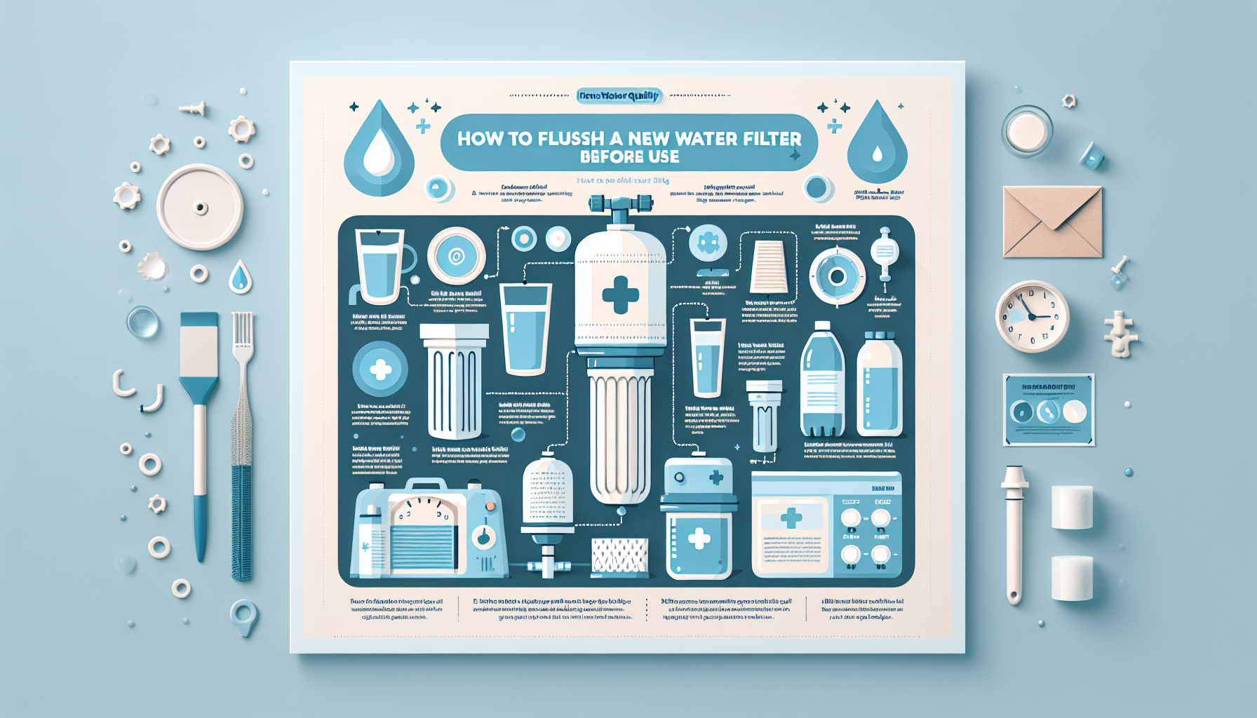 flush a new water filter infographic