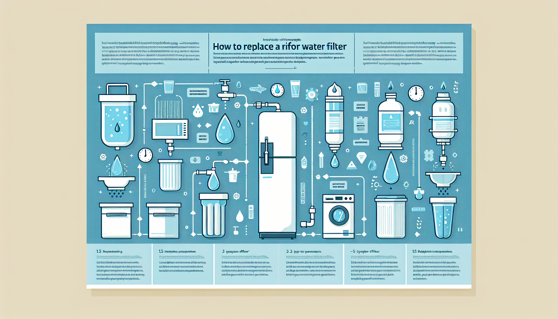 replace refrigerator water filter infographic
