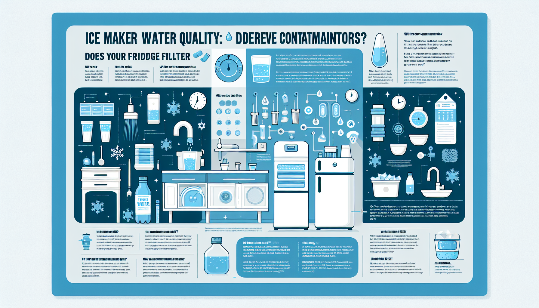 ice maker water quality fridge filter infographic