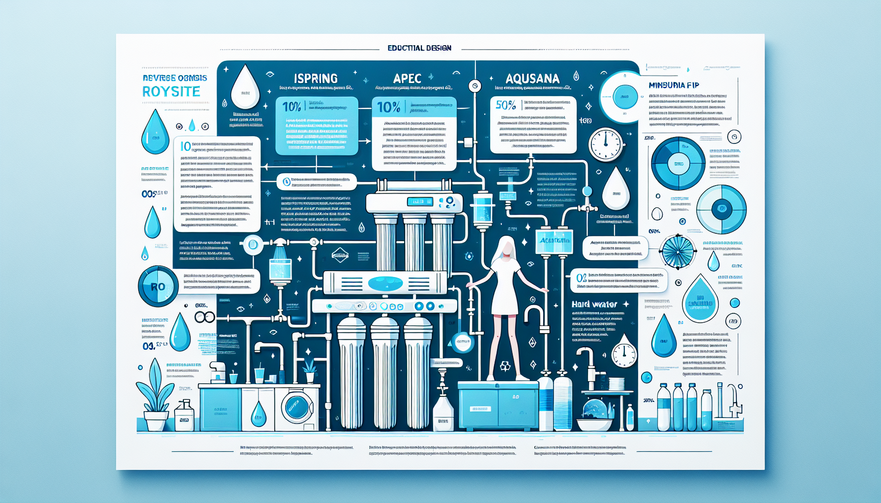iSpring vs APEC vs Aquasana RO system infographic