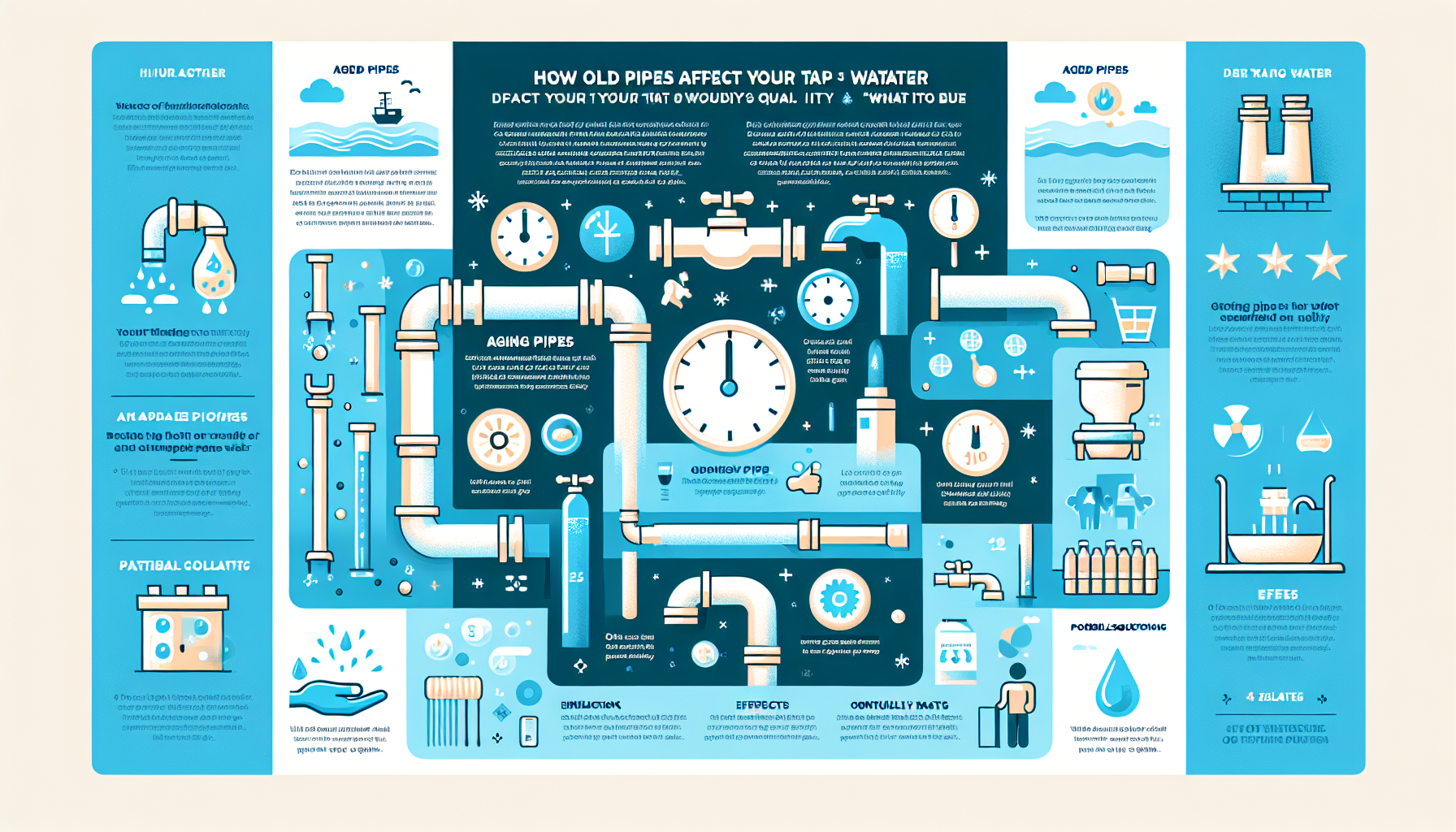 old pipes tap water quality infographic