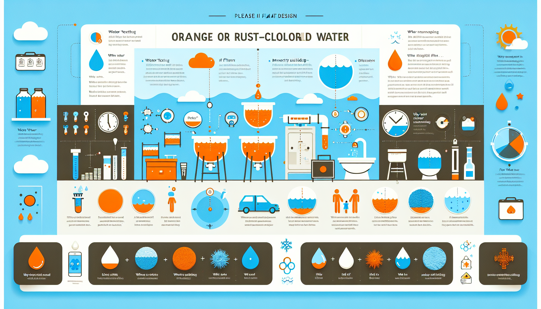 orange rust-colored water infographic