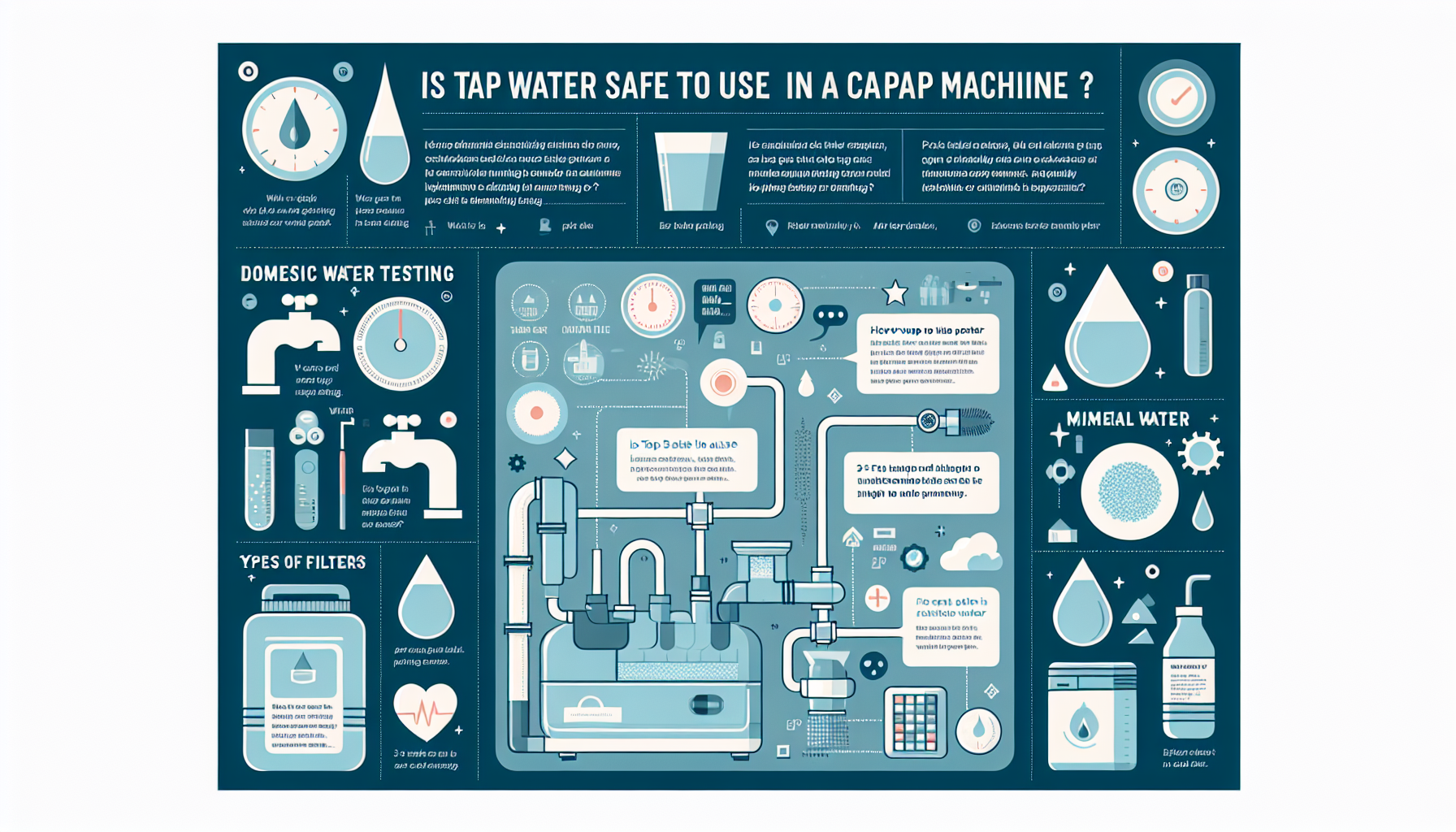 tap water in CPAP machine infographic