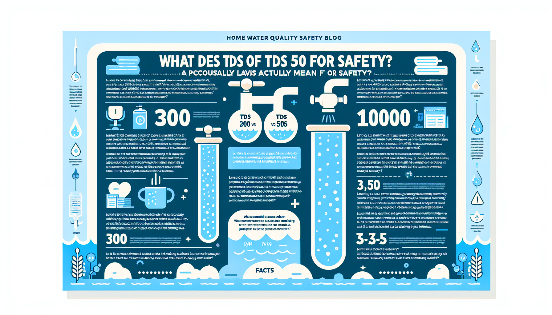 TDS levels in drinking water safety infographic