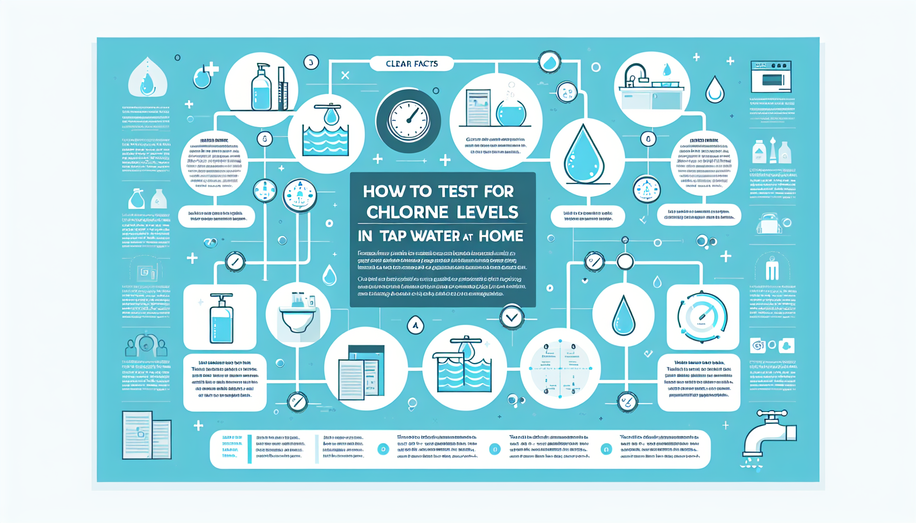 test chlorine levels in tap water infographic