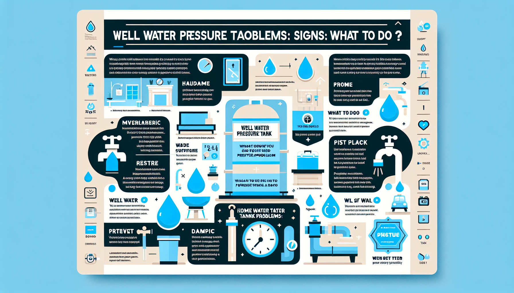 well water pressure tank problems infographic