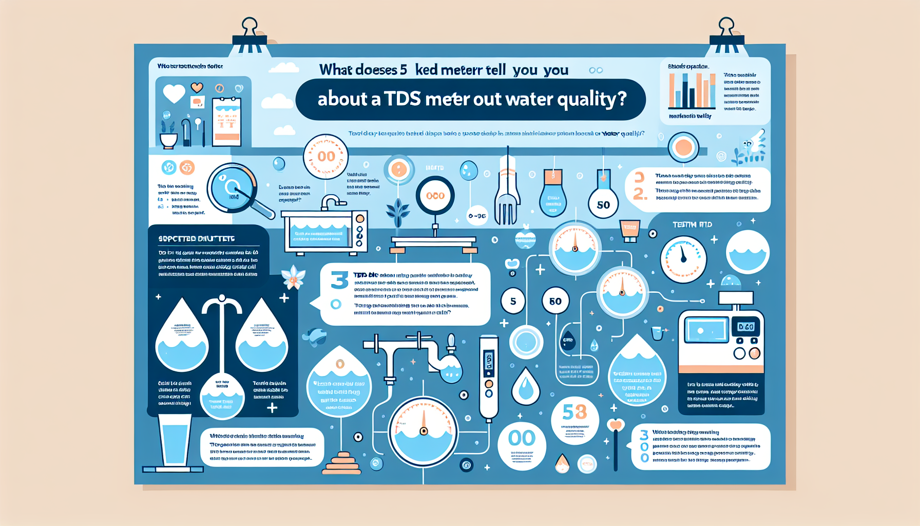 TDS meter water quality infographic