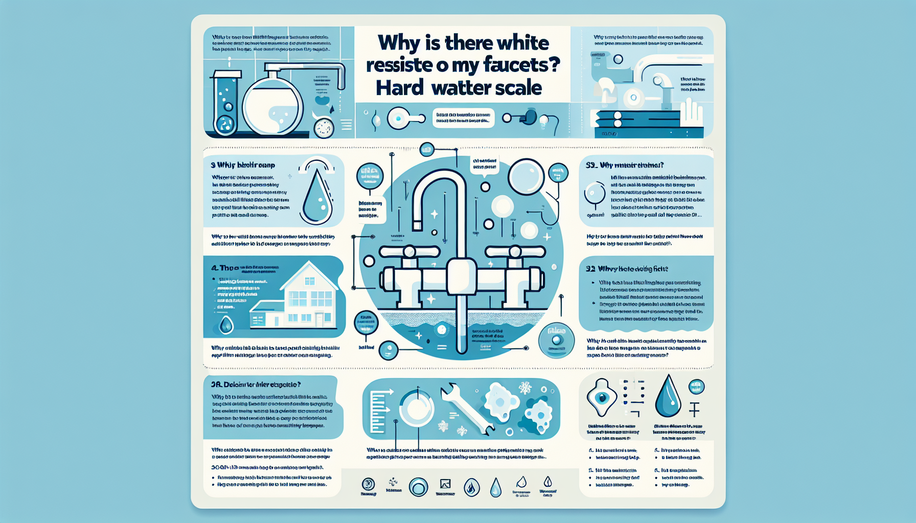 white residue on faucets infographic