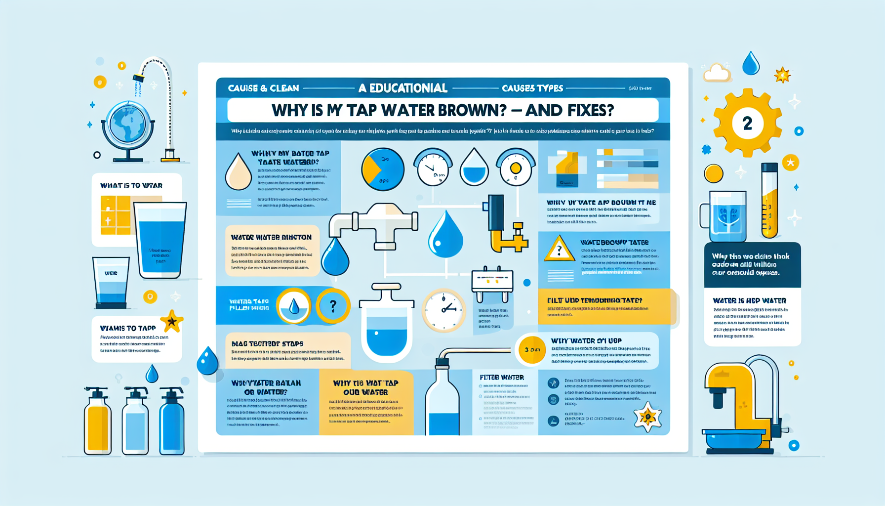 brown or yellow tap water infographic