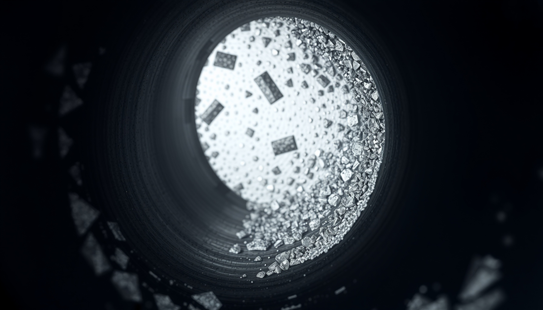 aluminum in drinking water close-up view