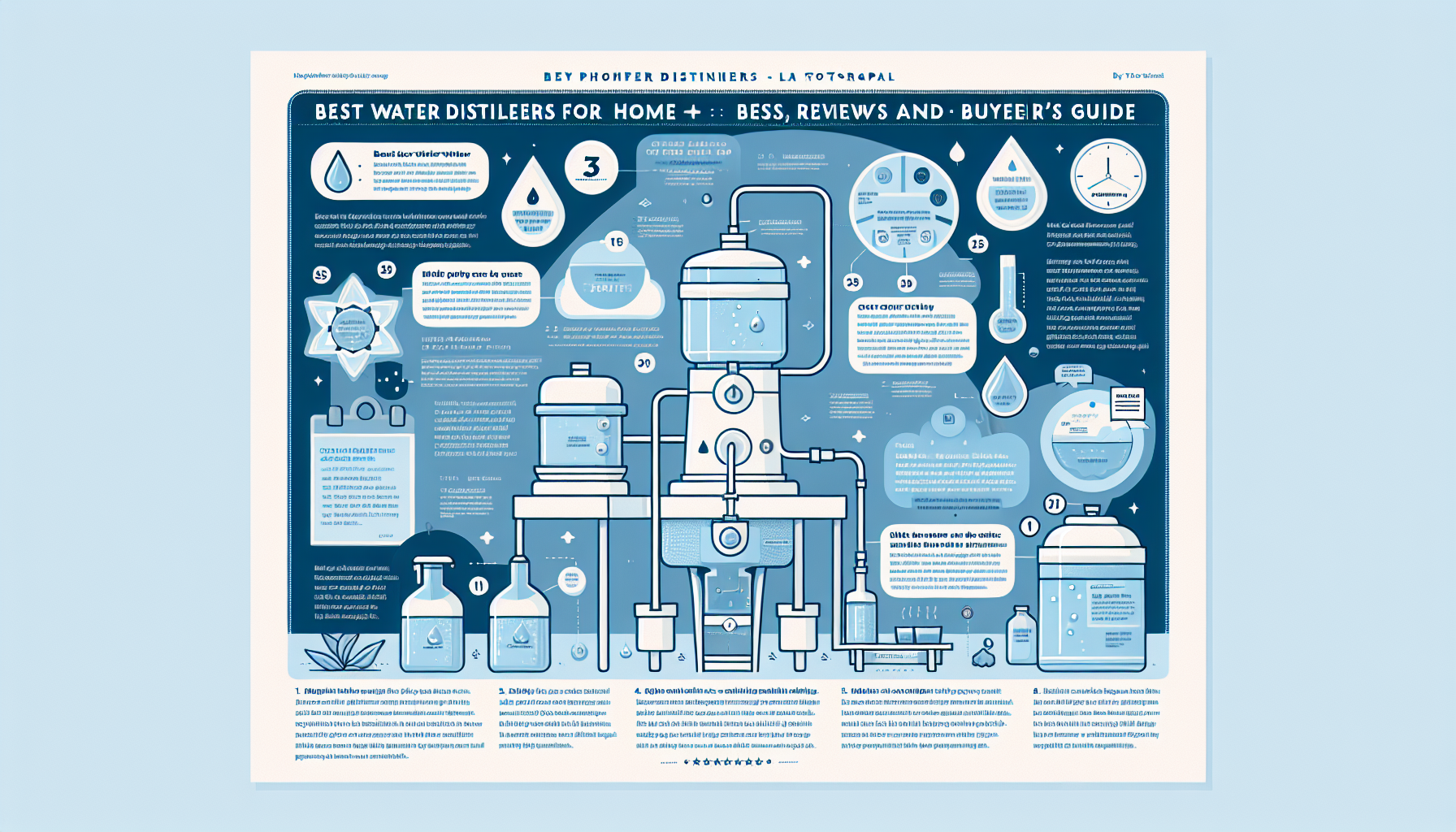best water distillers for home infographic