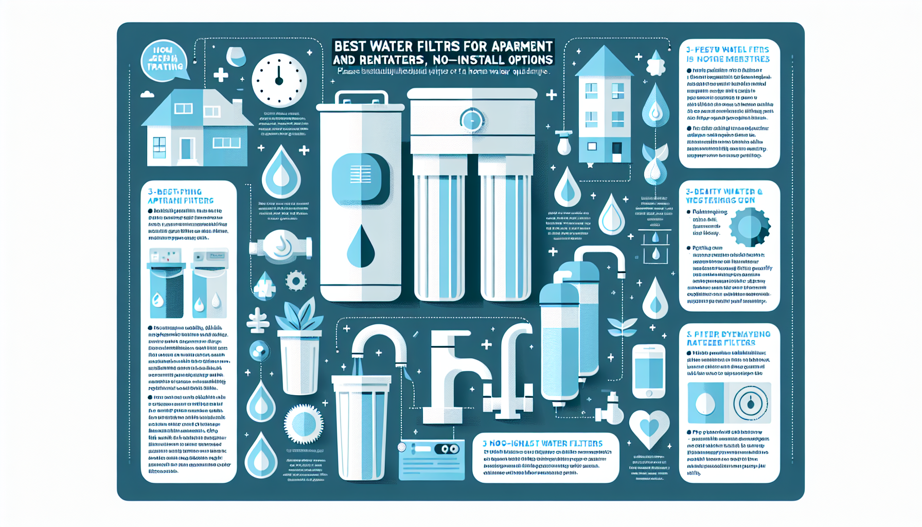 water filters for apartments no install infographic