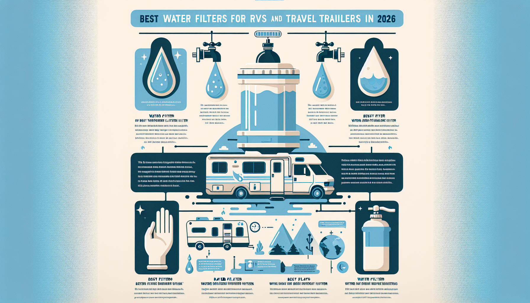 water filters for RVs and travel trailers infographic