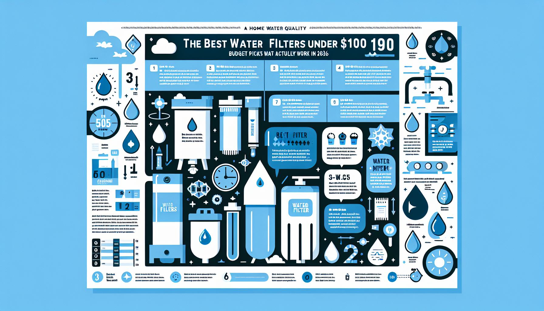 best water filters under $100 infographic