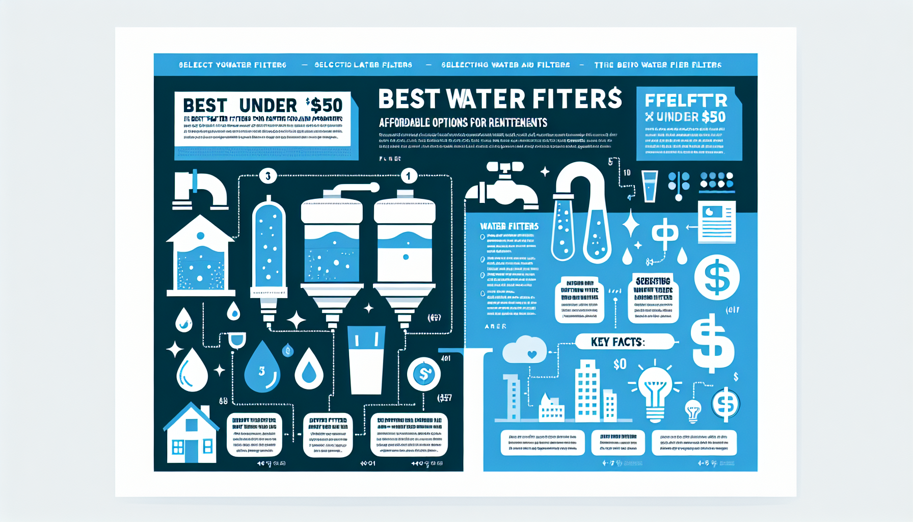 best water filters under $50 infographic