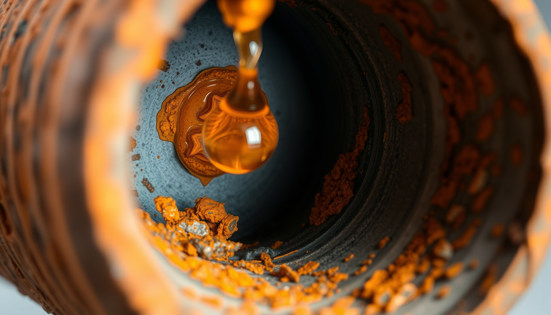 cadmium in drinking water close-up view