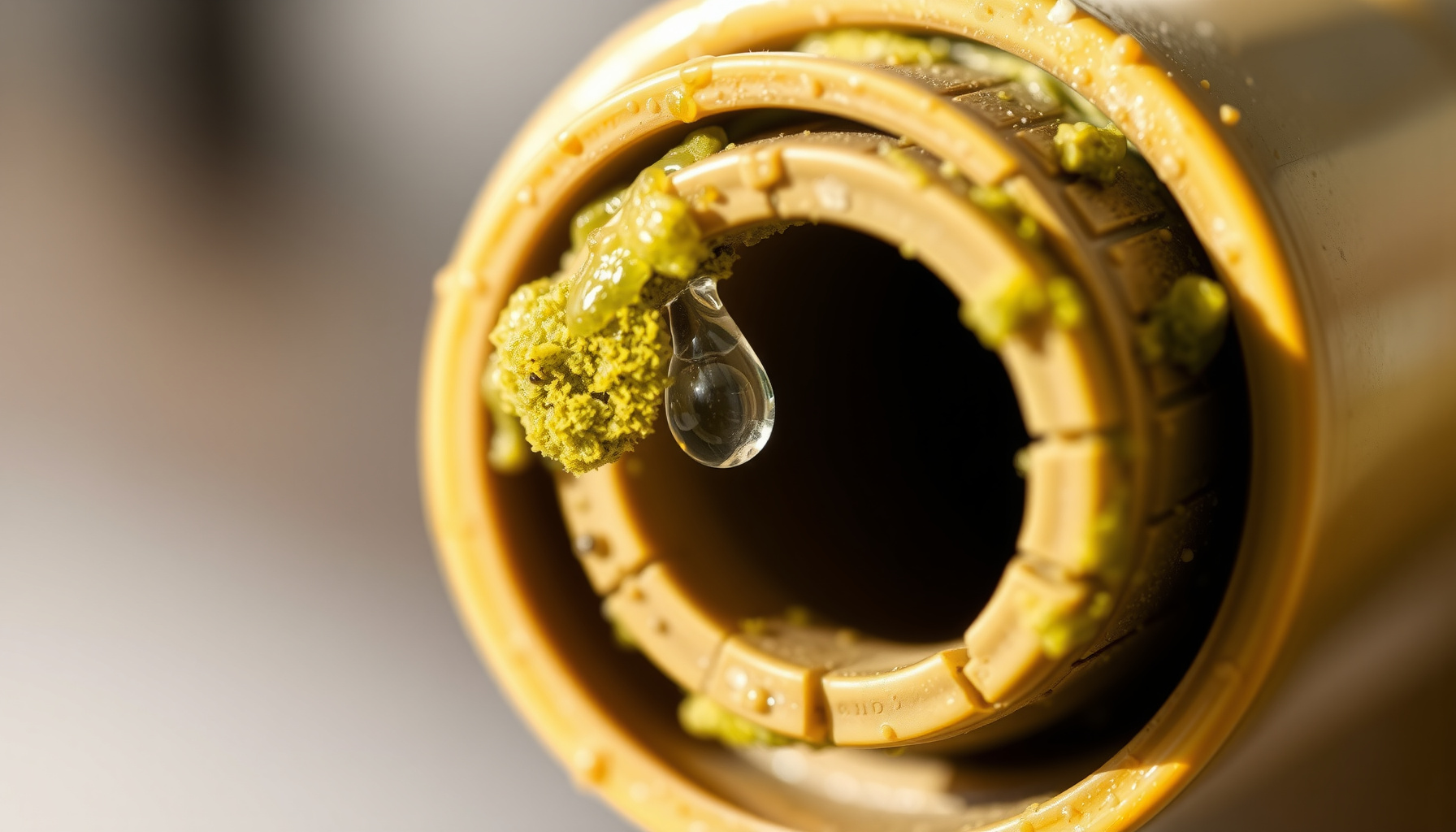 garden hose water quality close-up view