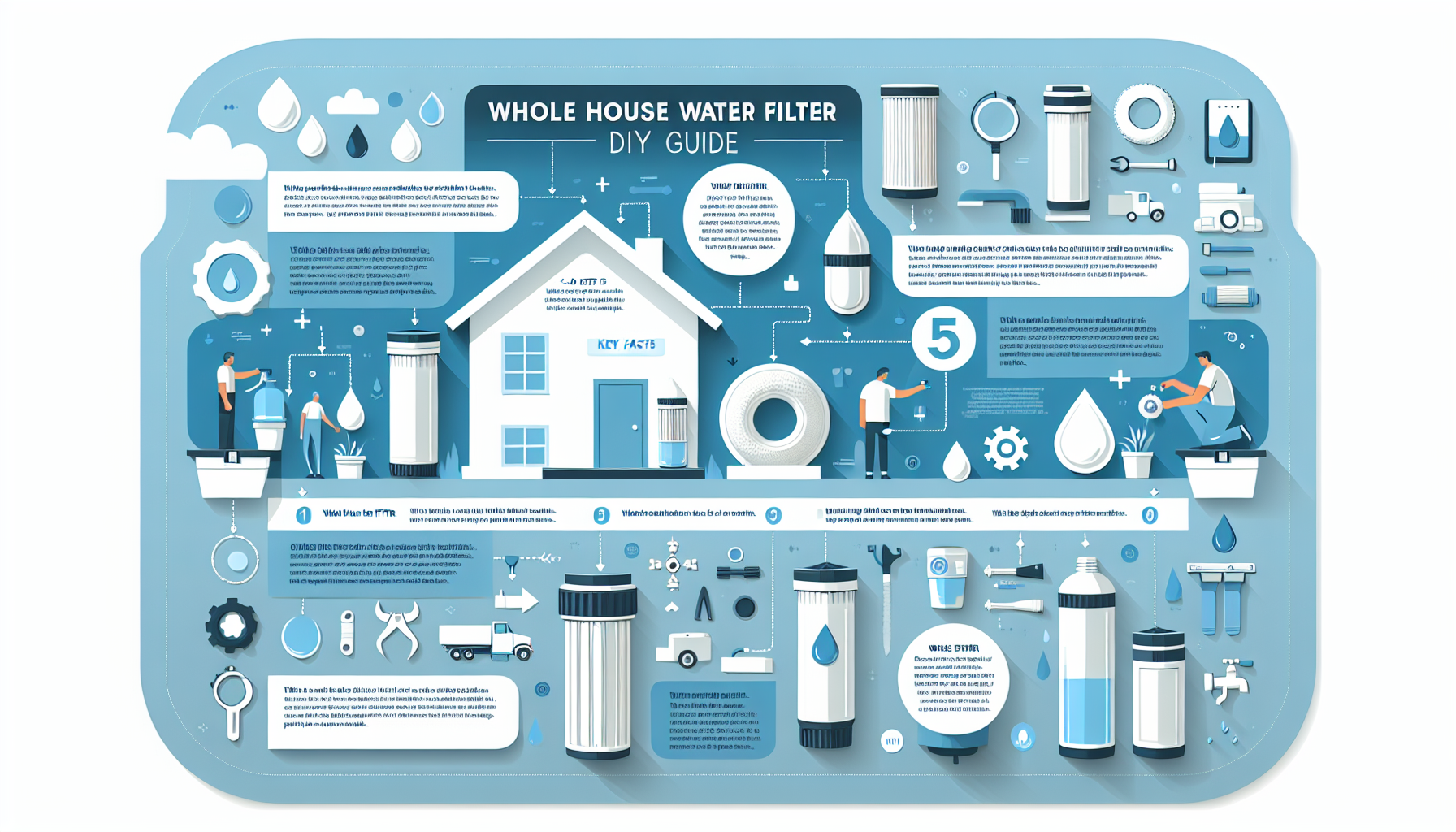 whole house water filter installation infographic