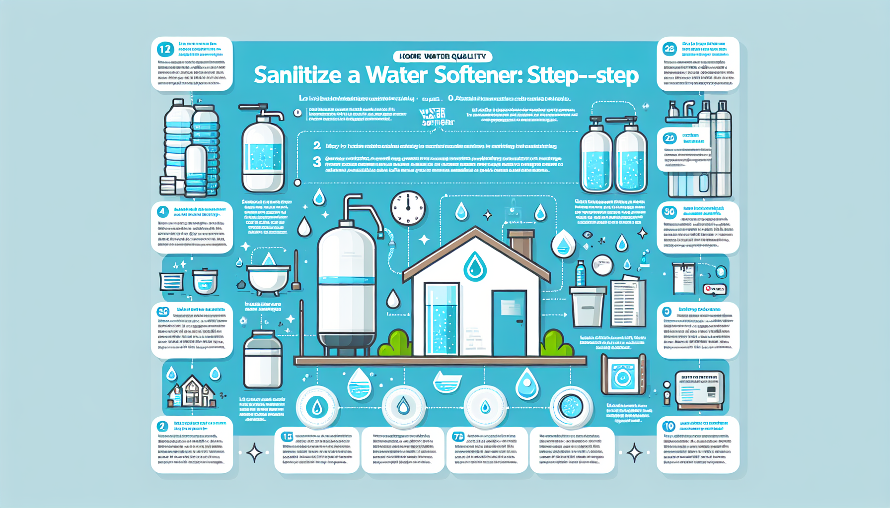 sanitize a water softener infographic