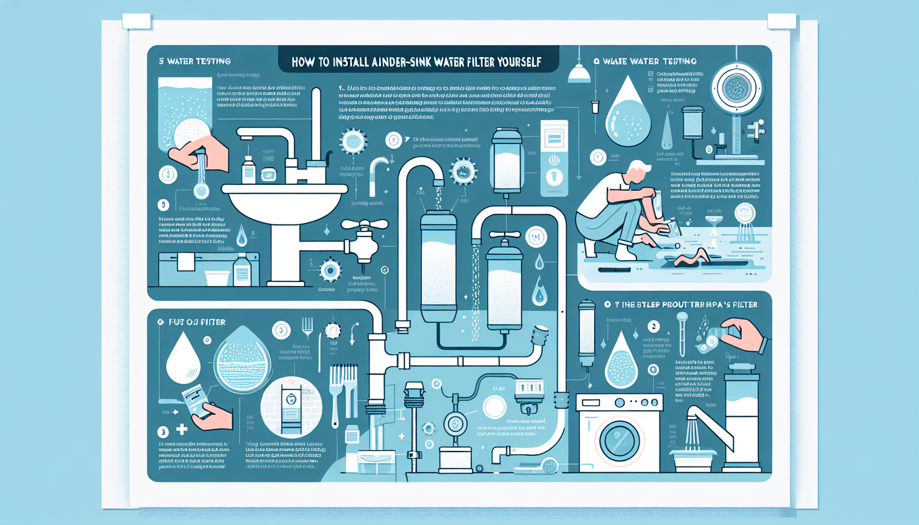 install under sink water filter infographic
