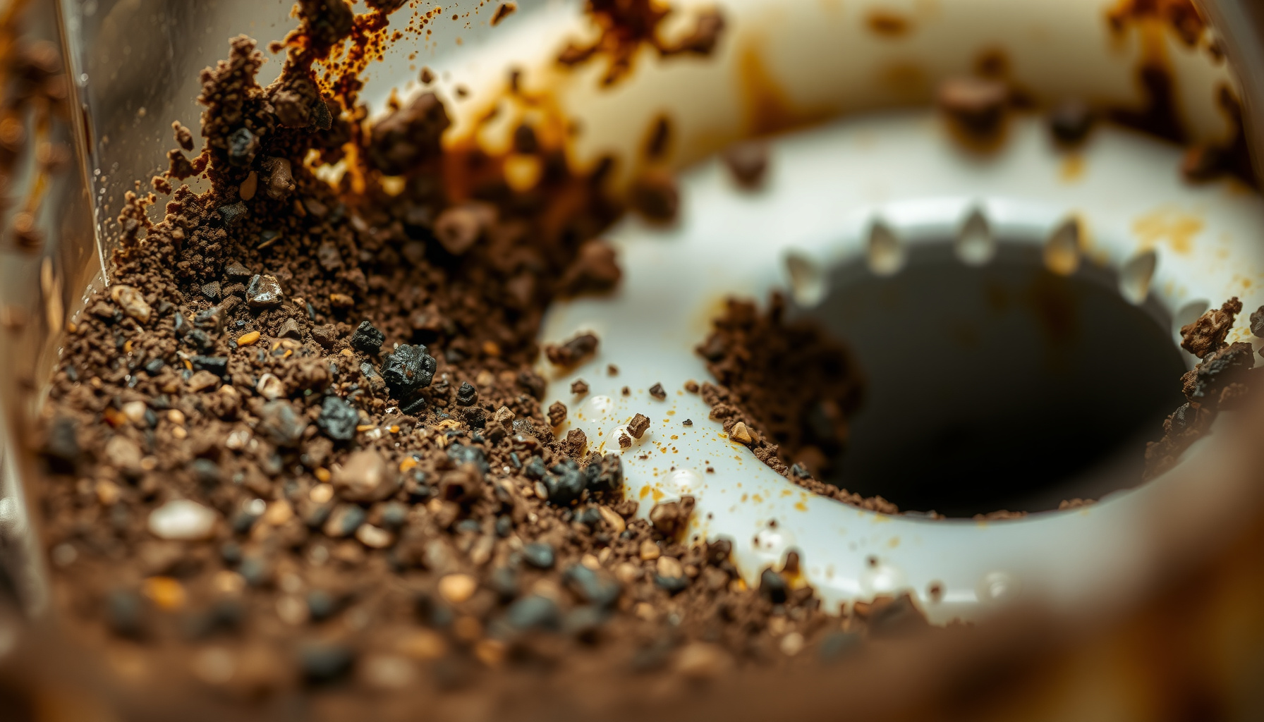remove manganese from well water close-up view