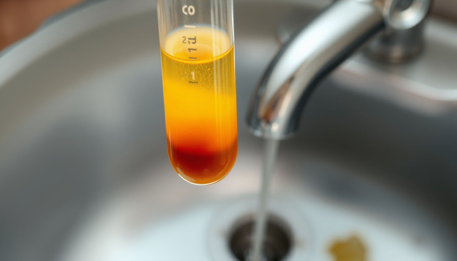 tap water safe after chemical spill close-up view