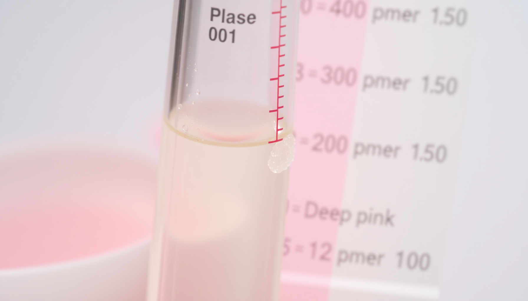 chlorine residual in drinking water close-up view