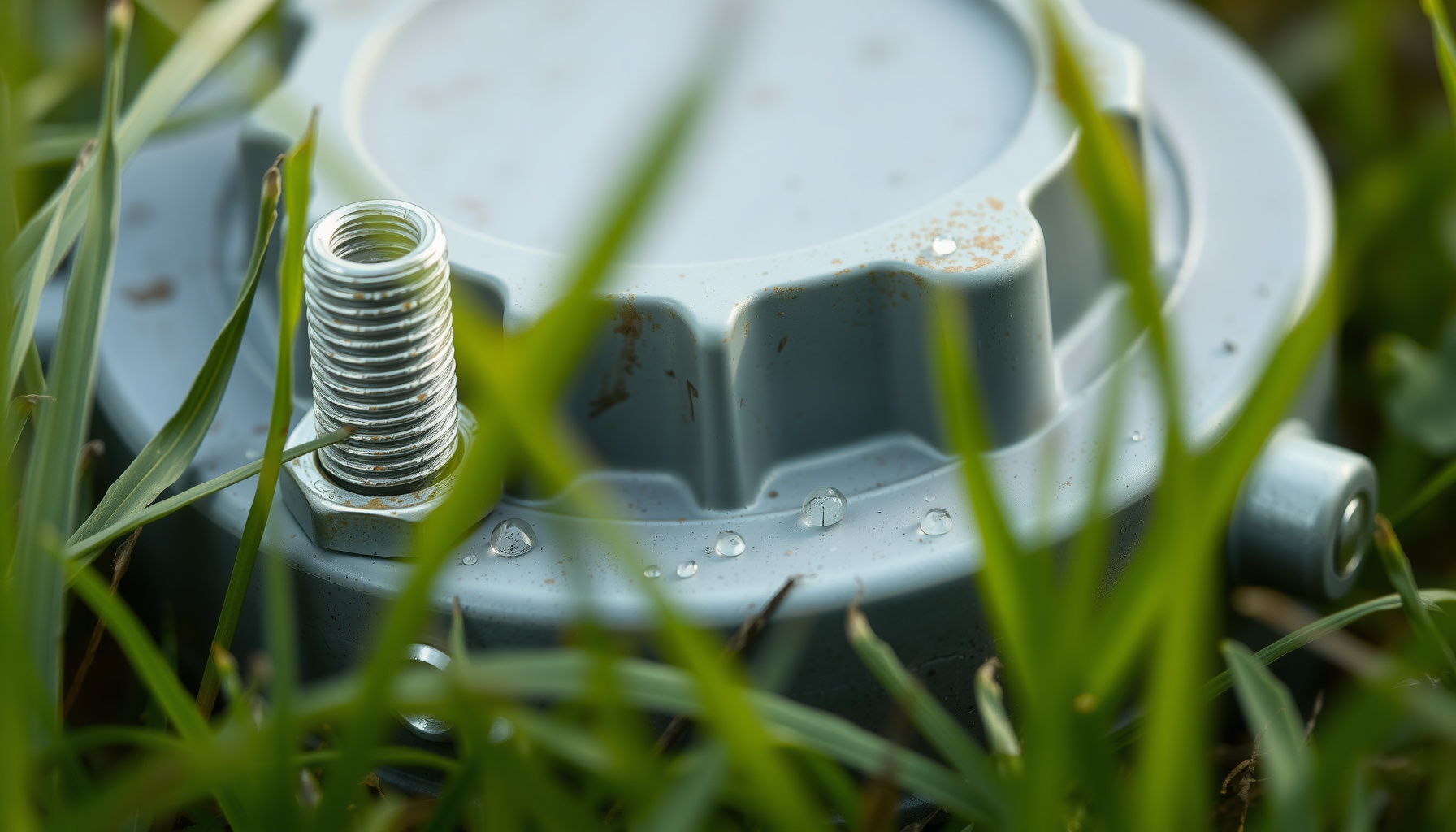 community water system vs private well close-up view
