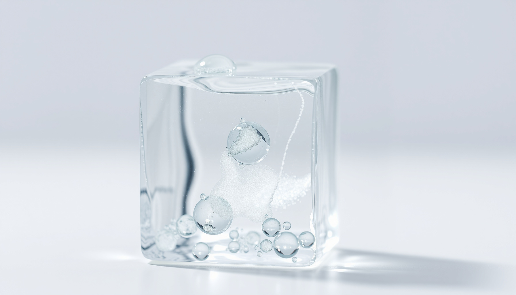 does freezing water remove contaminants close-up view