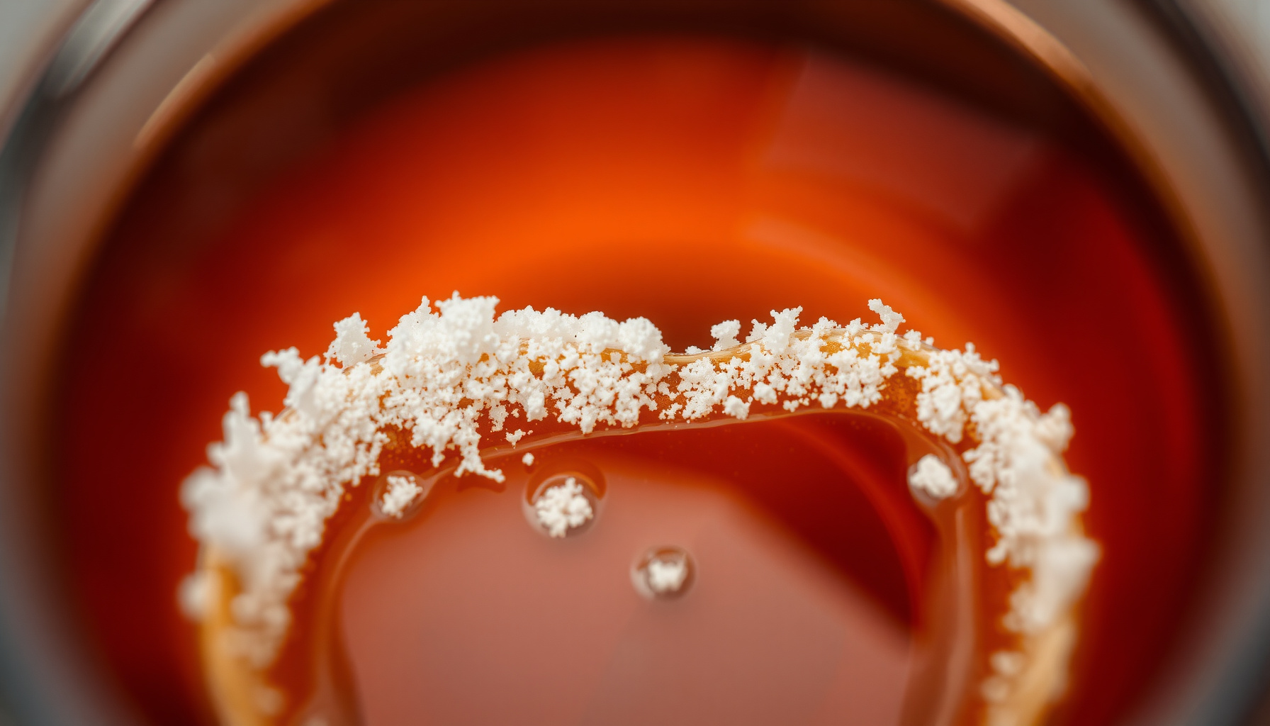 hard water affect coffee and tea taste close-up view