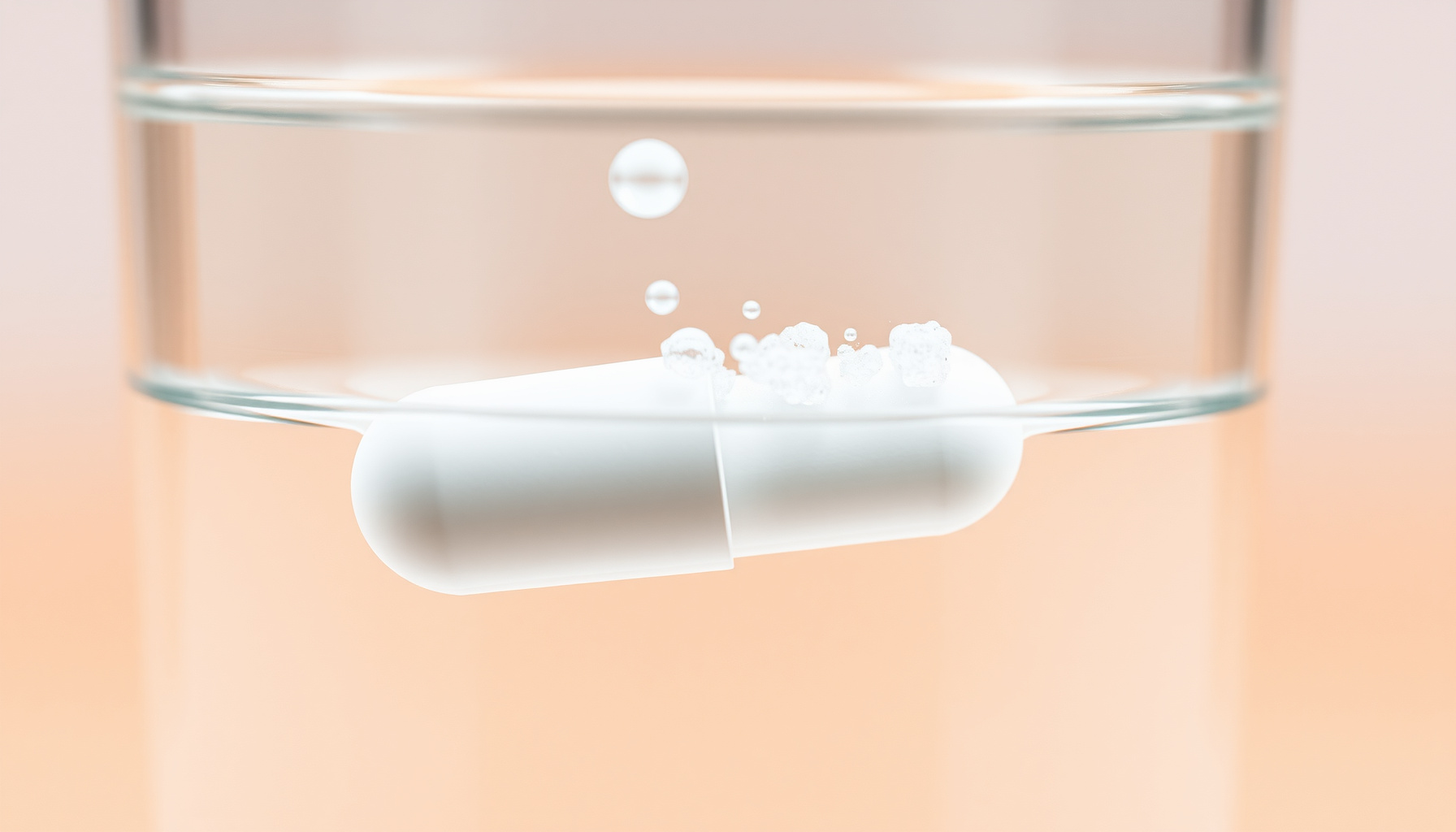 medications in tap water close-up view