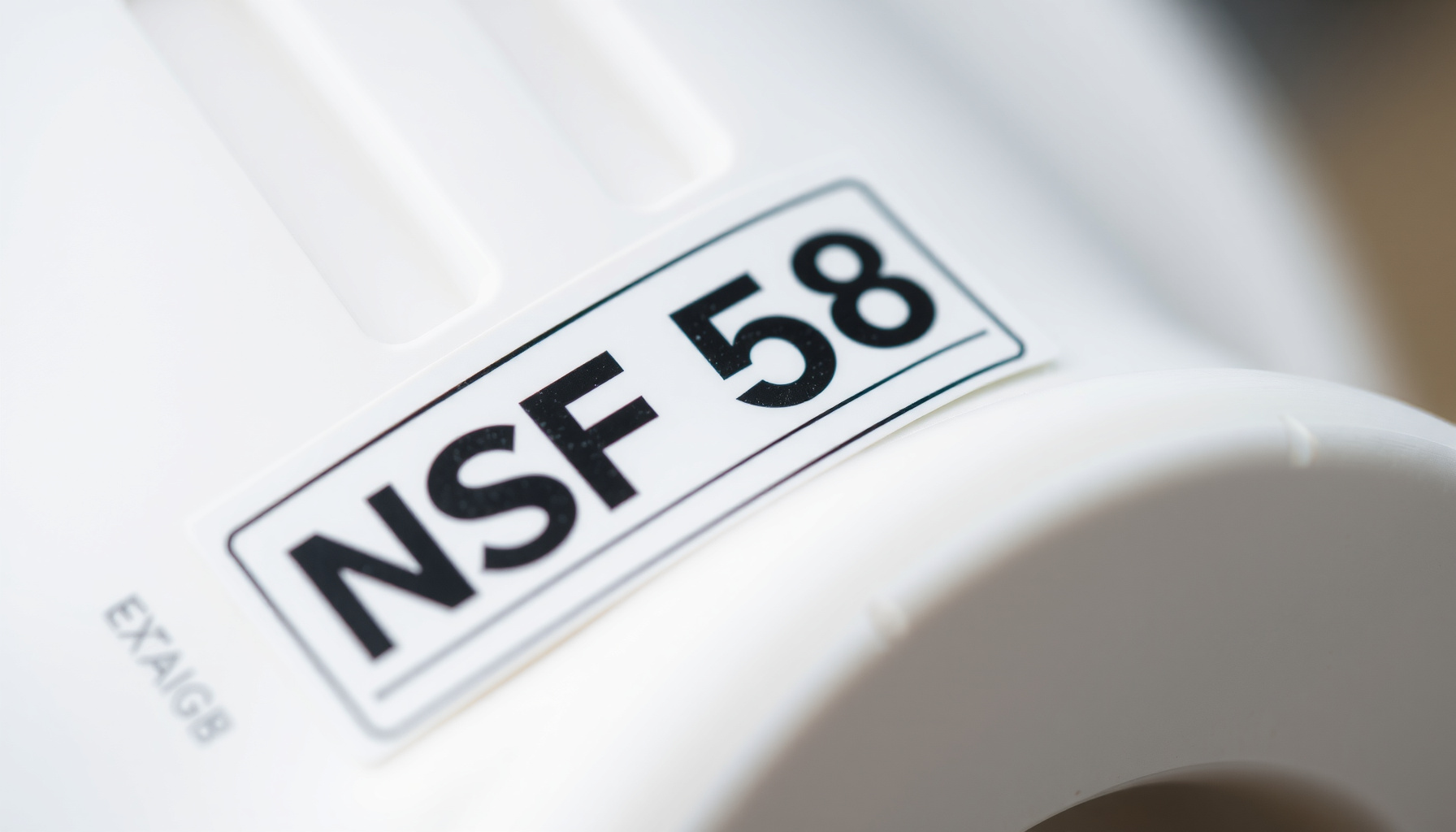 NSF 42 NSF 53 NSF 58 certification close-up view