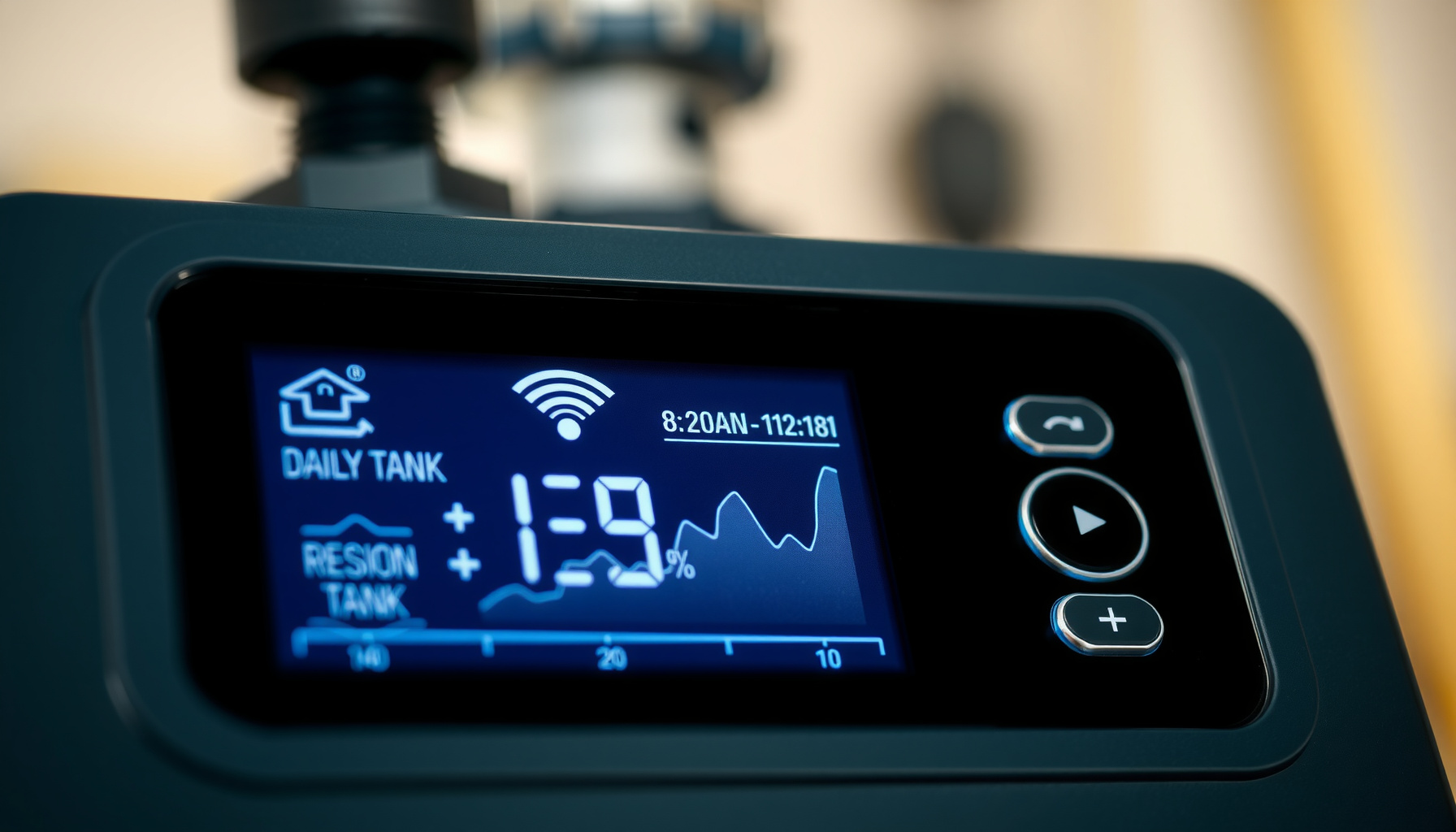 smart water softener close-up view