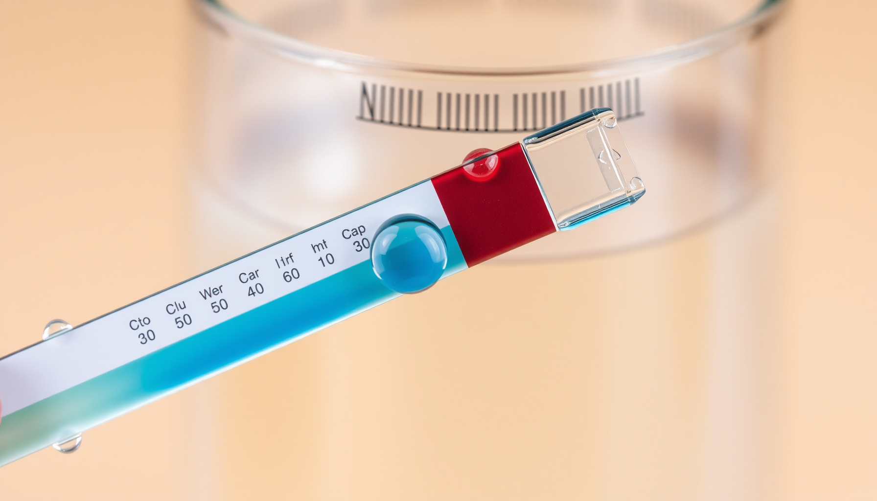 test for copper in drinking water close-up view