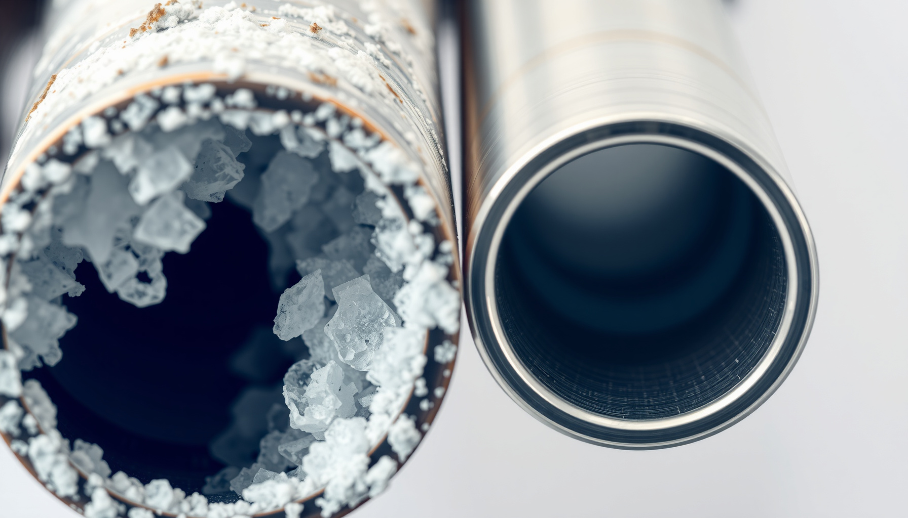 whole house water conditioner vs softener vs filter close-up view