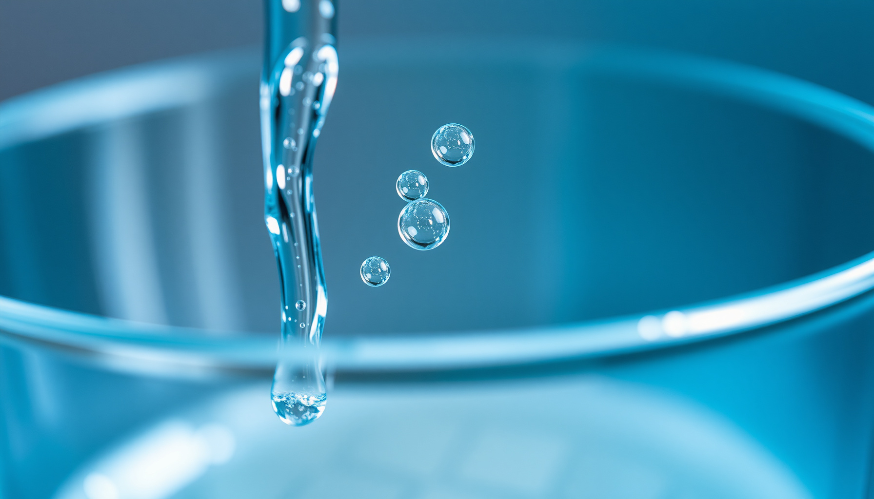 water smells like chlorine after city flush close-up view