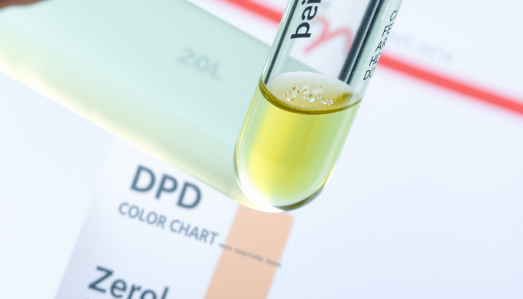 chlorine demand close-up view