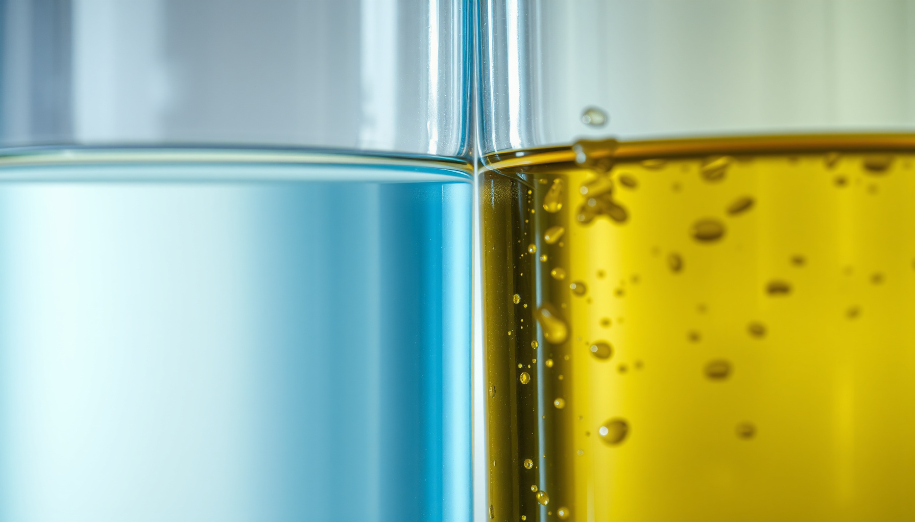 potable vs non-potable water close-up view